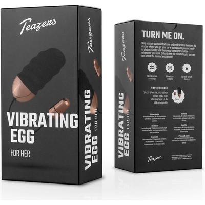Teazers Ribbed egg Wibrujące jajeczko sterowane pilotem