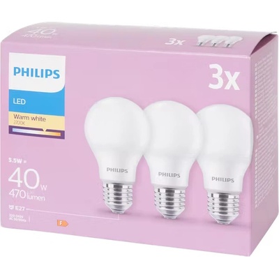 Philips LED žárovky 40 W, 470 lm, 3 ks