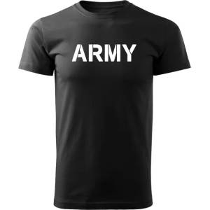 DRAGOWA Тениска с къс ръкав Army, черна, 160 г/м2 (6434)