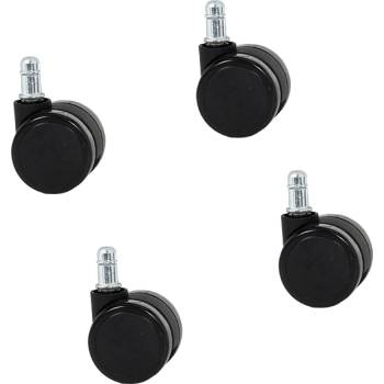 Комплект колела за посетителски стол модел 1702-1710 4 бр. - черни (3591061)
