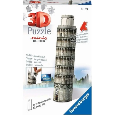 Ravensburger - Puzzle 3D puzzle Mini Šikmá veža, Pisa - 40 - 99 piese