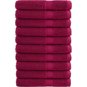 vidaXL Премиум кърпи SOLUND 10 бр бордо 100x200 см 600 gsm (137223)