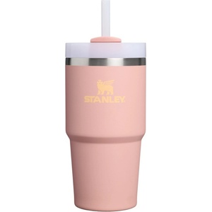 STANLEY Прасковен термос със сламка от неръждаема стомана 600 ml Quencher H2. O FlowState Tumble Peach Rose - Stanley (100000146125)