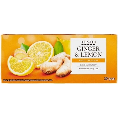Tesco Ovocný čaj se zázvorem a citronovou kůrou 20 x 2 g