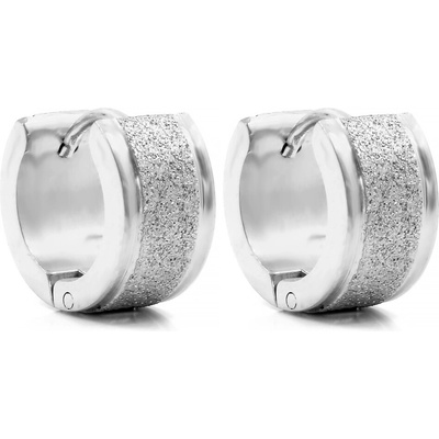 BRUNOshop.cz Náušnice kroužky s pískováním S0030