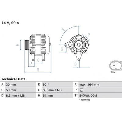 Alternátor BOSCH 0 986 084 750