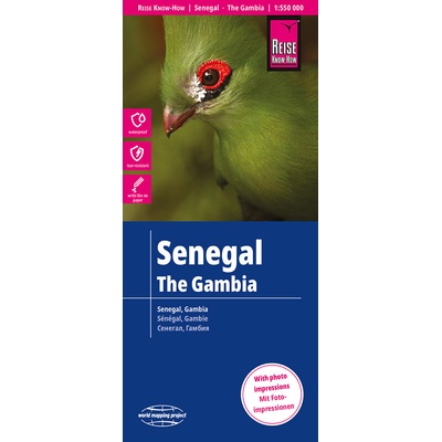 Reise Know-How Verlag mapa Senegal,Gambia 1:550 t. voděodolná