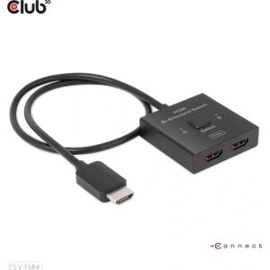 Club 3D Превключвател Club 3D - CSV-1384 (HDMI 2-в-1, двупосочен, 8K60Hz/4K120Hz, HDR, HDMI 2.1) (CSV-1384)