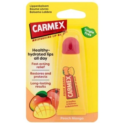 Carmex Peach Mango хидратиращ балсам за устни с аромат на праскова и манго 10 гр