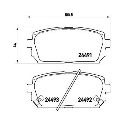 BREMBO Sada brzdových platničiek kotúčovej brzdy P30040