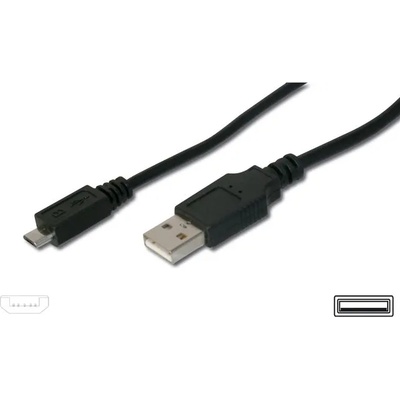 PremiumCord Kábel micro USB, A-B 2m