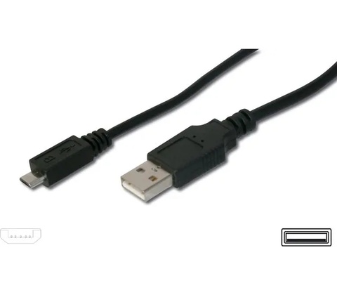 PremiumCord Kábel micro USB, A-B 2m