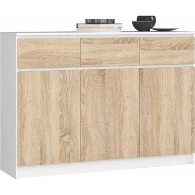 Ak furniture Karolína 140 cm 3 skrinky a 3 zásuvky