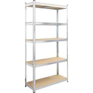 RFG Стелаж RFG, метален, с 5 рафта, 900 х 300 х 2460 mm, MDF, до 200 kg (4035120128)