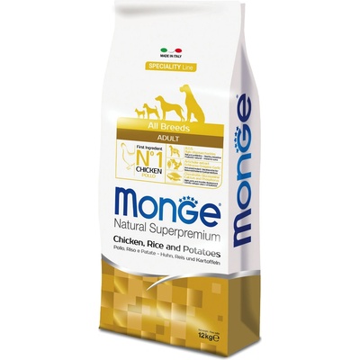 Monge Natural Superpremium kuřecí maso rýže a brambory 2 x 12 kg