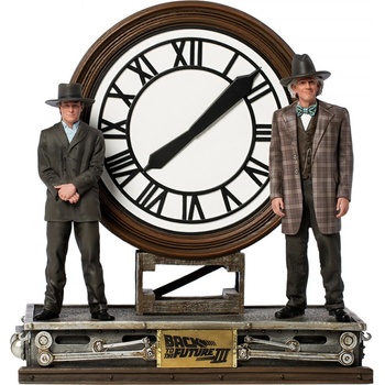 Iron Studios Inexad Back to the Future III Marty and Doc at the Clock Deluxe Art Scale 1/10