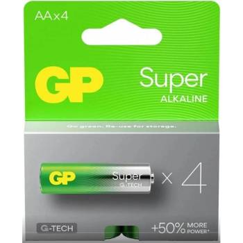GP Batteries батерия Супер алкален молив (aa) gp15a-pgb4 4бр (gp15a-pgb4)