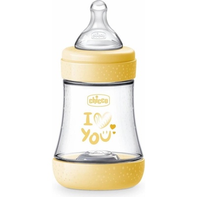 Chicco Lahev kojenecká Perfect5 silikon žlutá 150 ml