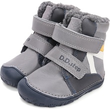 D.D.Step Detské chlapčenské zimné BAREFOOT topánky grey W073-52306M