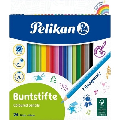 Pelikan лакирани 24бр. цветни моливи със смесени цветове 00724013 (00724013)