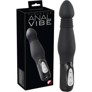 You2Toys - анален вибратор с тласкаща функция - черен