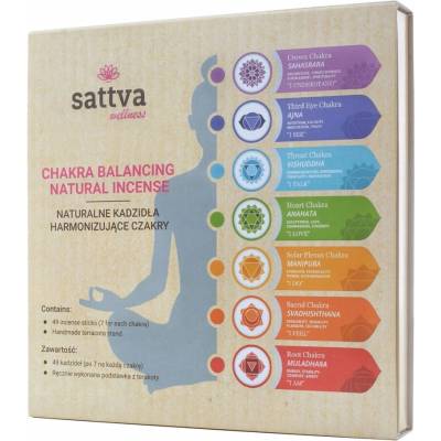 Sattva Wellness Přírodní kadidlo harmonizující čakry 49 ks