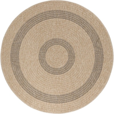 Ayyildiz Черно-бежов кръгъл външен килим ø 80 cm Comilla - Ayyildiz Carpets (COMILLA80800886BLACK)