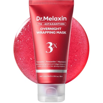 Dr. Melaxin TX-Astaxanthin Overnight Wrapping Mask - Осветляваща Нощна Peel-Off Маска 80ml