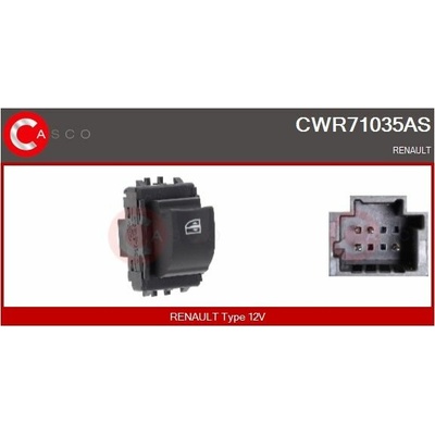 Spínač, zvedací zařízení oken CASCO CWR71035AS