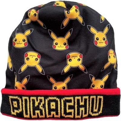 Zimní podzimní čepice potisk POKÉMON černá