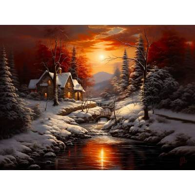 Sunsout Pokoj v lese 1000 dielov