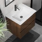 Bath Deluxe Шкаф за баня с мивка kenwood 61 см, орех/бяло (setbt0095b)