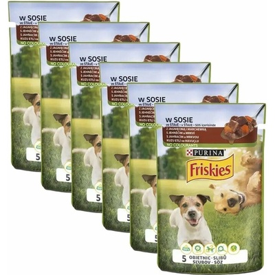 Friskies Adult jahňacie v šťave 6 x 85 g