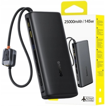 Baseus EnerFill FC41 25000 mAh 145W преносим заряден акумулатор, черен (6942521201839)