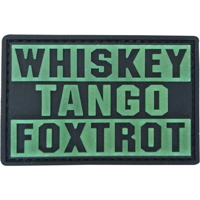 WARAGOD Whiskey Tango PVC nášivka, glow