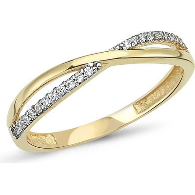 Lillian Vassago zlatý prsten se zirkony LLV46 GR006