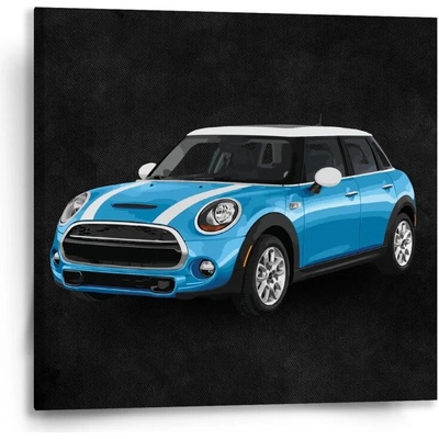 Sablio Obraz Mini sedan Čierne pozadie - 50x50 cm
