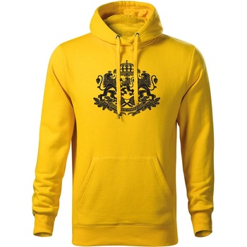 Image 1 of DRAGOWA мъжки суитшърт с качулка Герб на България, жълт (37462)