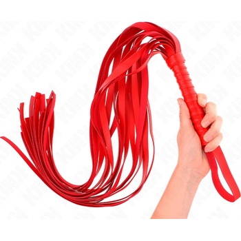 Kink Short Handle Long Tail Whip 70cm Red