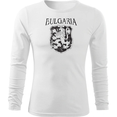 DRAGOWA fit-t Тениска с дълъг ръкав Герб, бяла (37428)