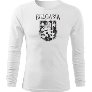 DRAGOWA fit-t Тениска с дълъг ръкав Герб, бяла (37428)