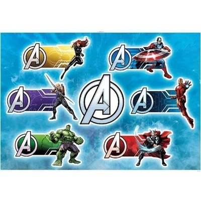 Komar 14734h Samolepka na zeď Disney Avengers Plates rozměr 100 cm x 70 cm