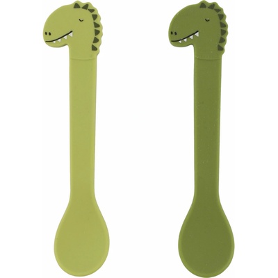 Trixie Baby Dětské silikonové lžičky Mr. Dino 2 ks