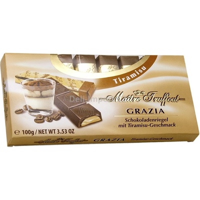 Maître Truffout mléčná čokoláda s tiramisu náplní 100 g