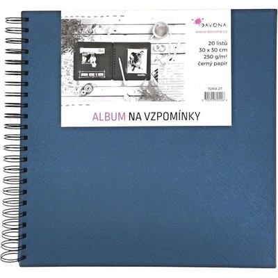 Davona Album kroužkové 30 × 30 cm (250 g/m2, 20 listů) - tmavě modré