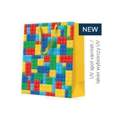 PAW 3 Dárková taška PAW Colorful Bricks 20x10x25