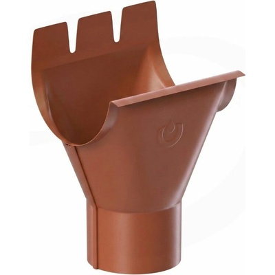 Krop Kotlík polkruhového žľabu oceľový 280 mm Ø 100 mm systém 130 RAL 8004 Medeno hnedá