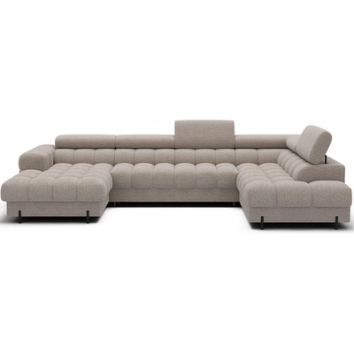 Eltap Бежов разтегателен ъглов диван от букле (десен ъгъл U форма) Feraria - ELTAP (CO-FERA-RT-18ROY)