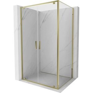 Mexen Exo-BR Duo душ кабина с врати 70 x 95 см, прозрачна, златна - 8182-070-095-50-00 (8182-070-095-50-00)