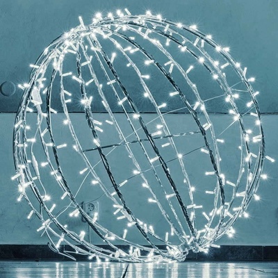 DecoLED LED svetelná guľa ľadovo biela priemer. 100 cm